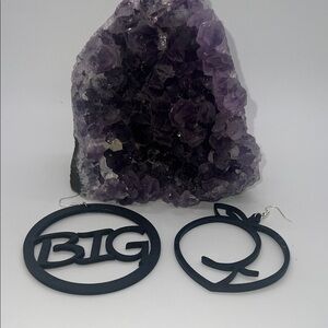 Black Custom Statement Earrings